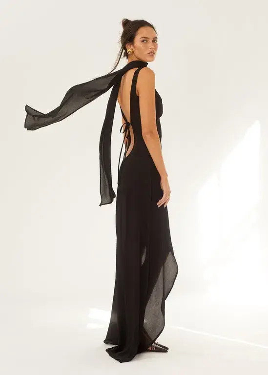 Arcina Ori Amelie Maxi Dress Black Size L /Au 12 - Image 3