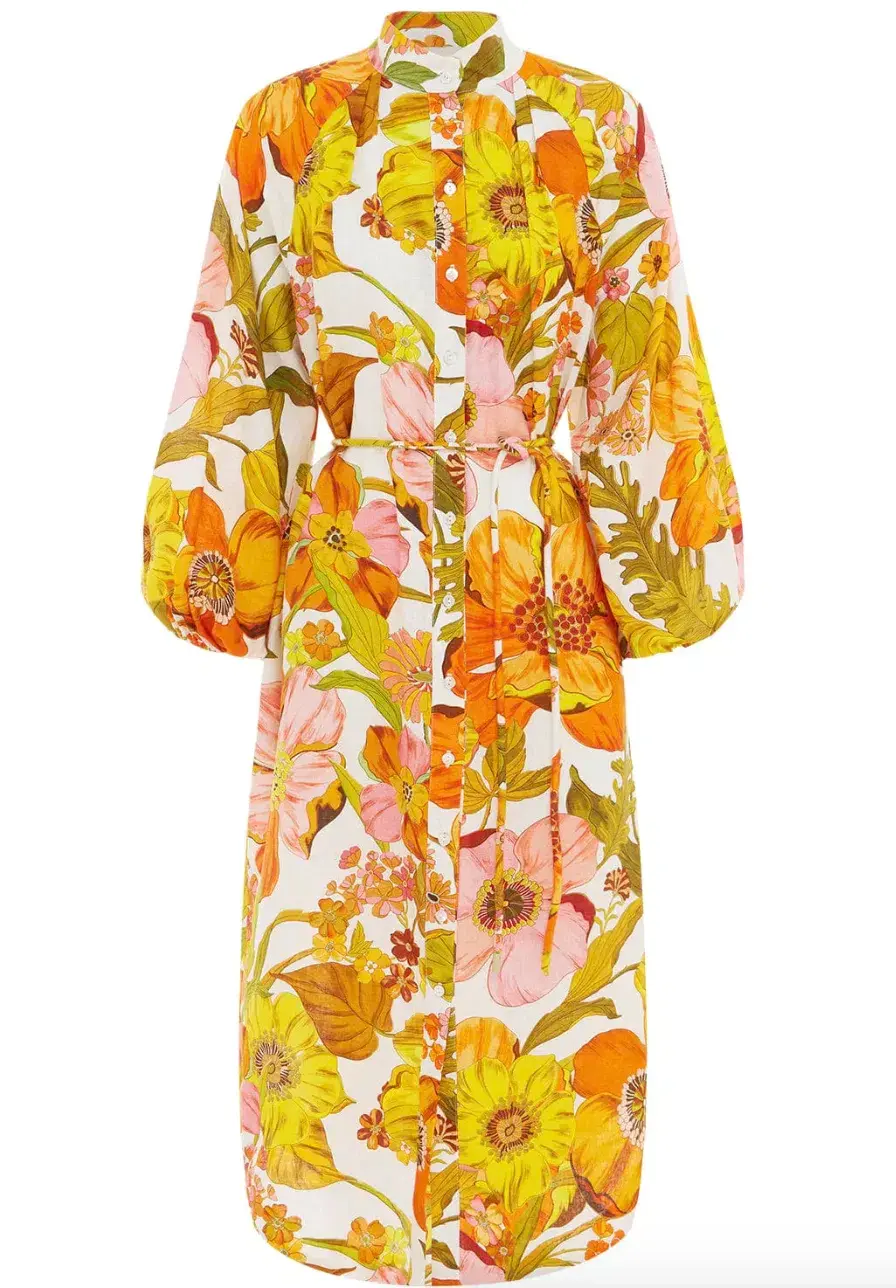 Alemais Silas Shirtdress Floral Size 14 - Image 5