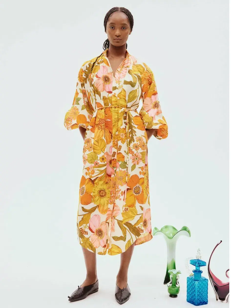Alemais Silas Shirtdress Floral Size 14 - Image 1