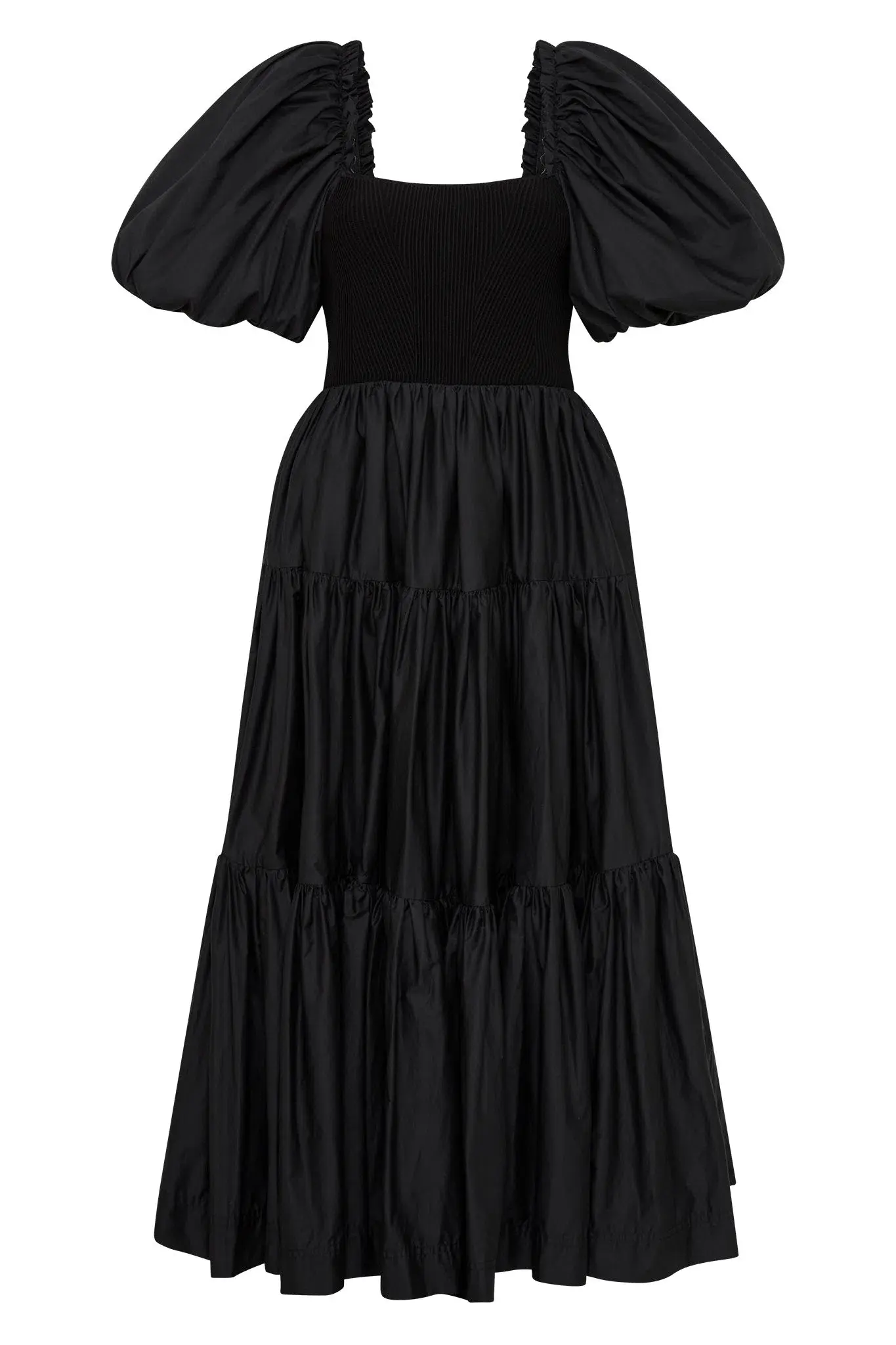 Aje Casa Puff Sleeve Midi Dress Black Size 10  - Image 3
