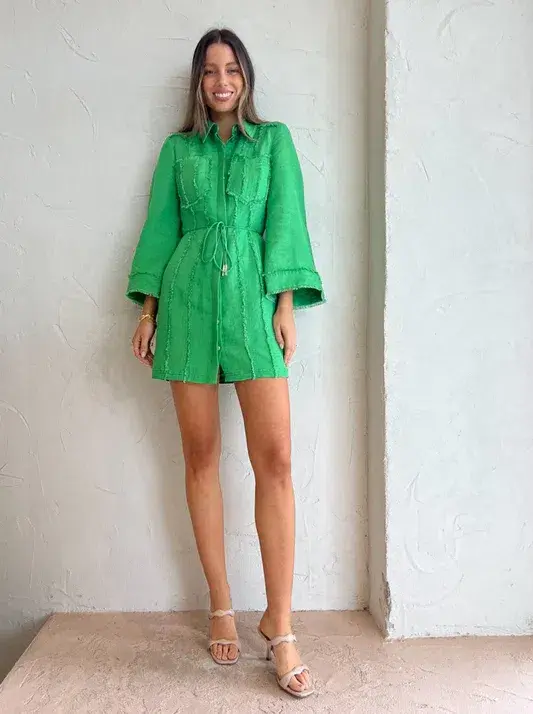 Significant Other Aleksandra Mini Dress in Sea Green Size 12  - Image 1