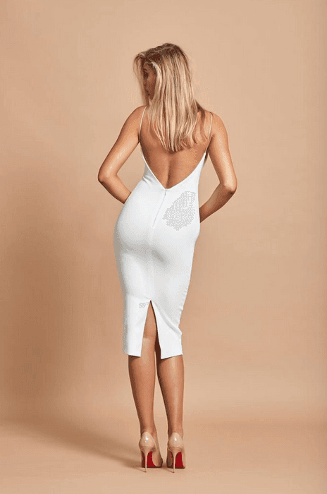 Natalie Rolt Keni Midi Dress white in size 6 - Image 2