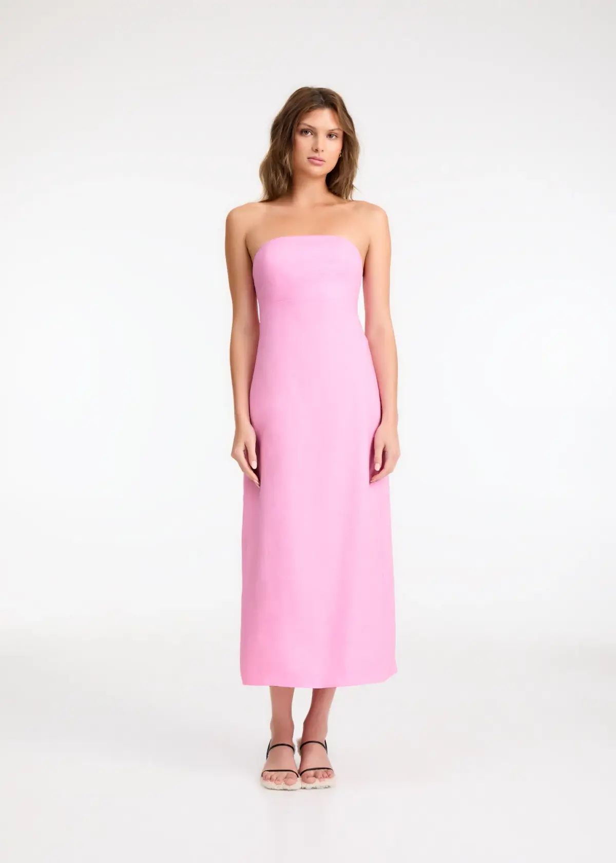 Roame Perez Midi Dress Pink Size 12 - Image 1