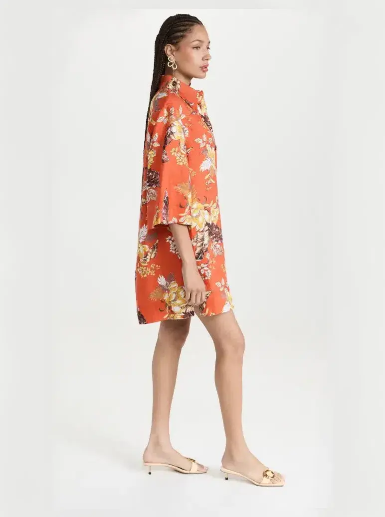 Zimmerman Matchmaker Tunic Dress in Red Tropical Floral Size 0 /AU 8 - Image 2