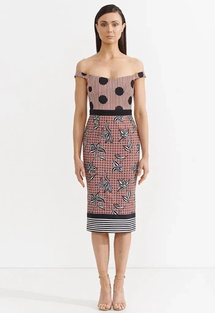 Asilio Royally Matched Dress Print Size 6 - Image 1