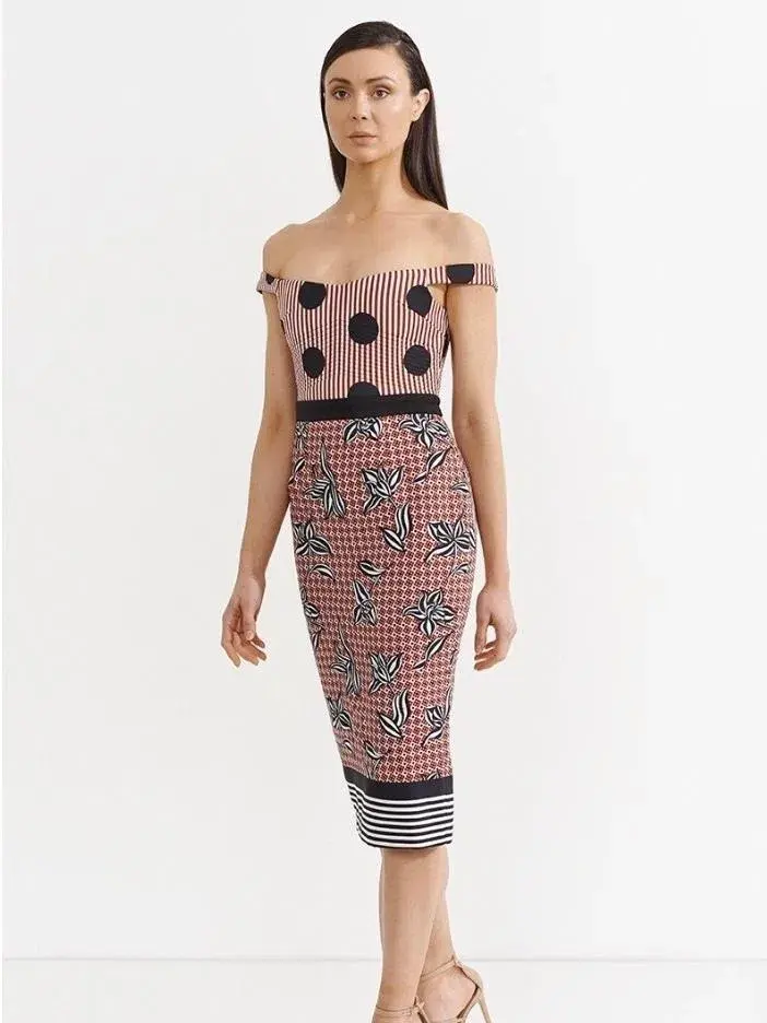 Asilio Royally Matched Dress Print Size 6 for rent on The Volte - main image
