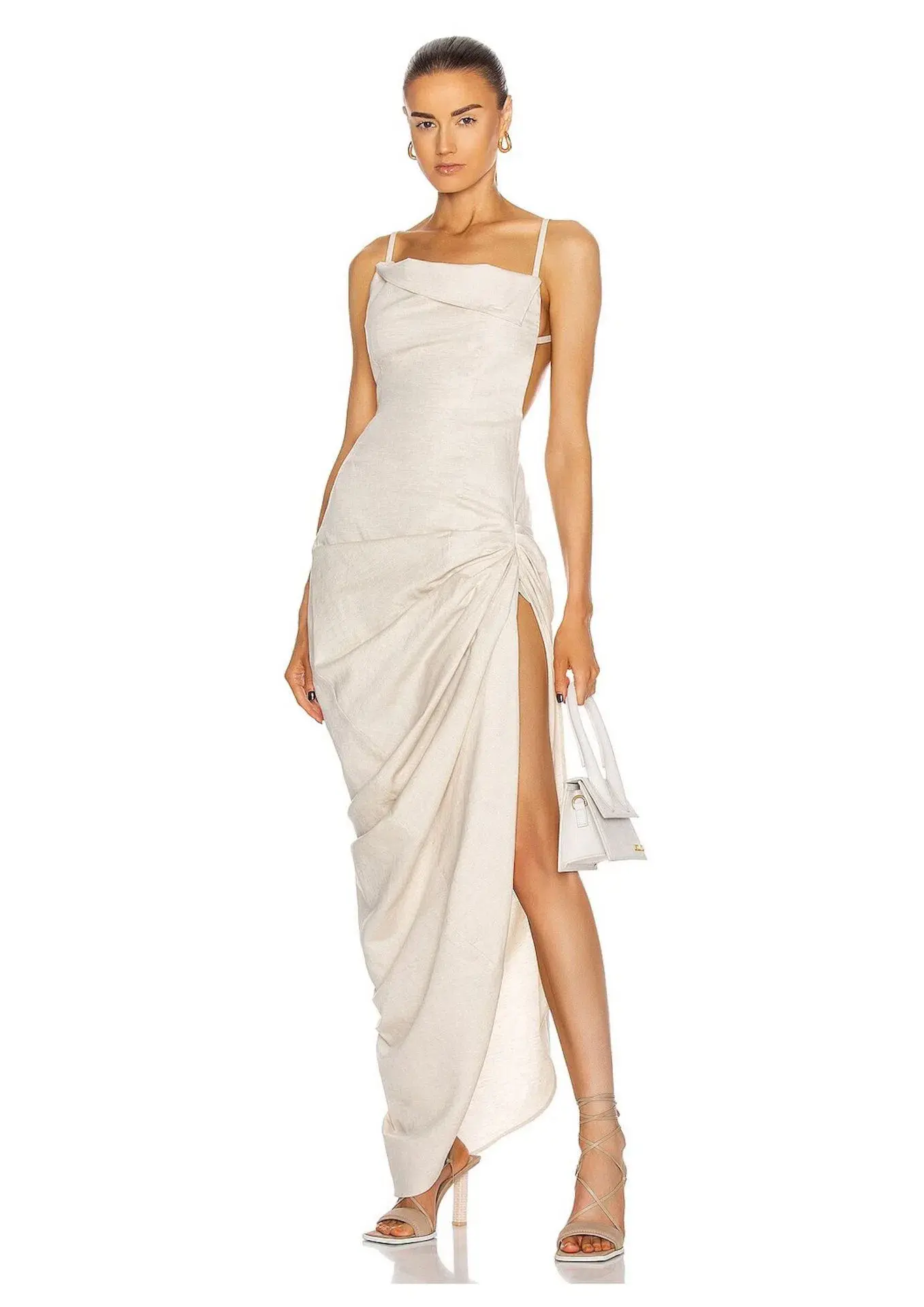 Jacquemus La Robe Saudade Longue Dress Beige Size 8 - Image 1