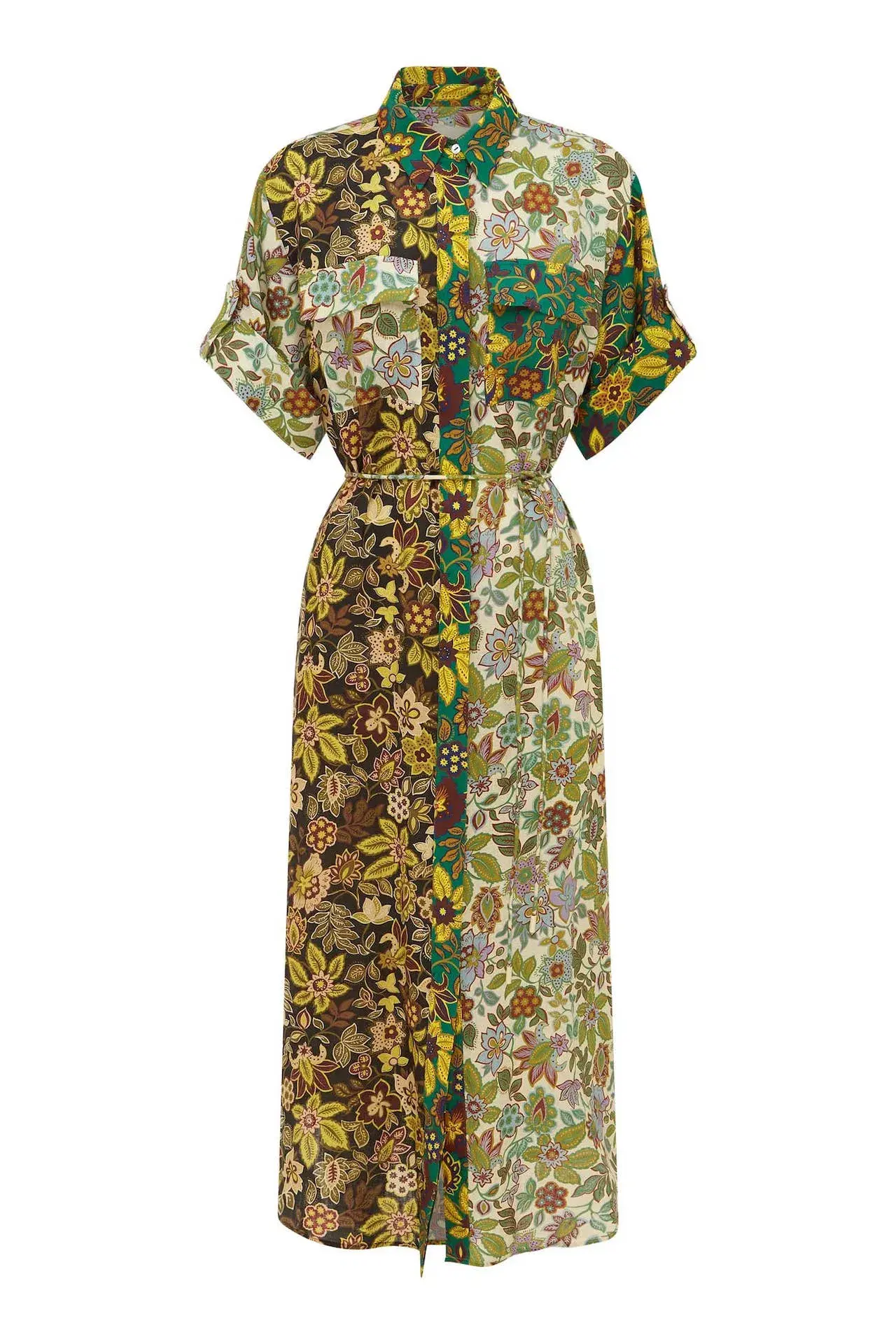 Alemais Isabella Patchwork Shirtdress Floral Size AU 8 - Image 6