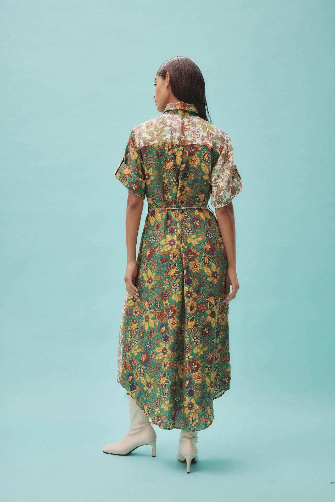 Alemais Isabella Patchwork Shirtdress Floral Size AU 8 - Image 3