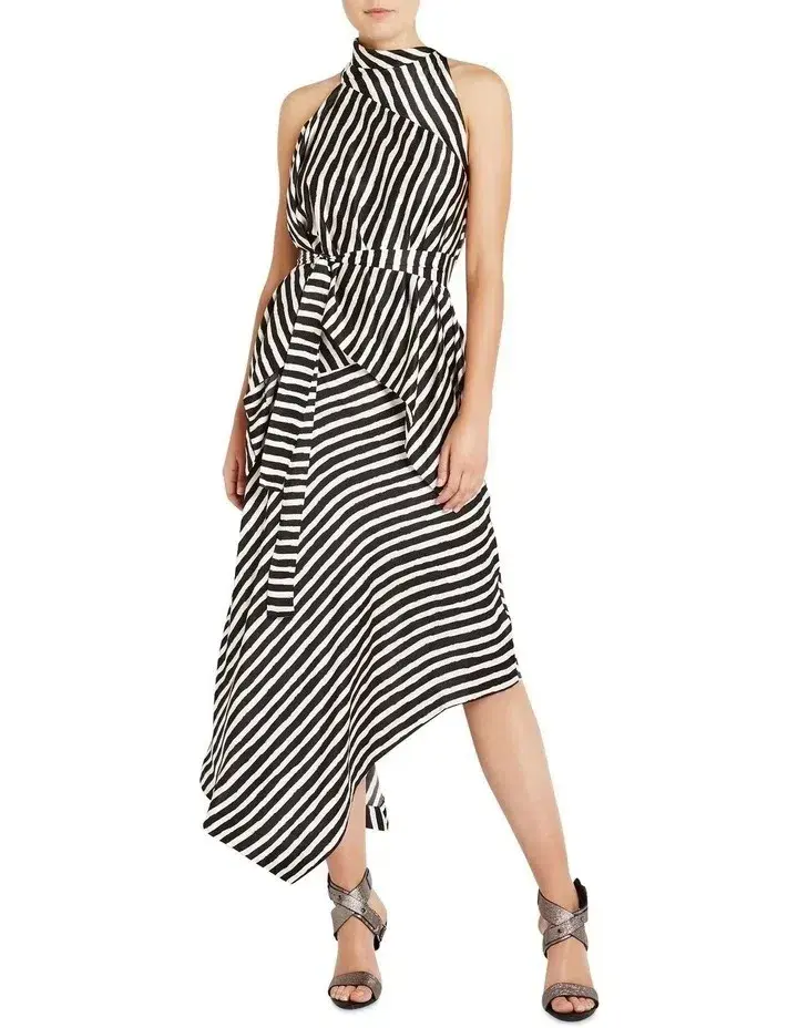 Sass & Bide Palais Stripe Midi Dress Print Size 14 - Image 1