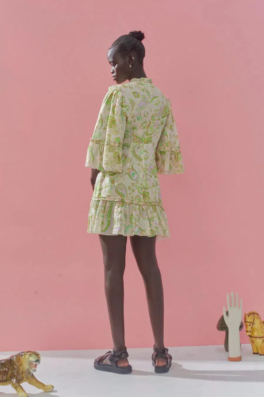 Alemais Marta Mini Dress Green Size 12 - Image 3