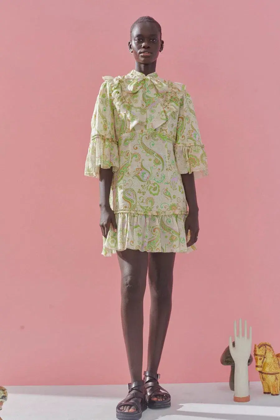 Alemais Marta Mini Dress Green Size 12 - Image 1