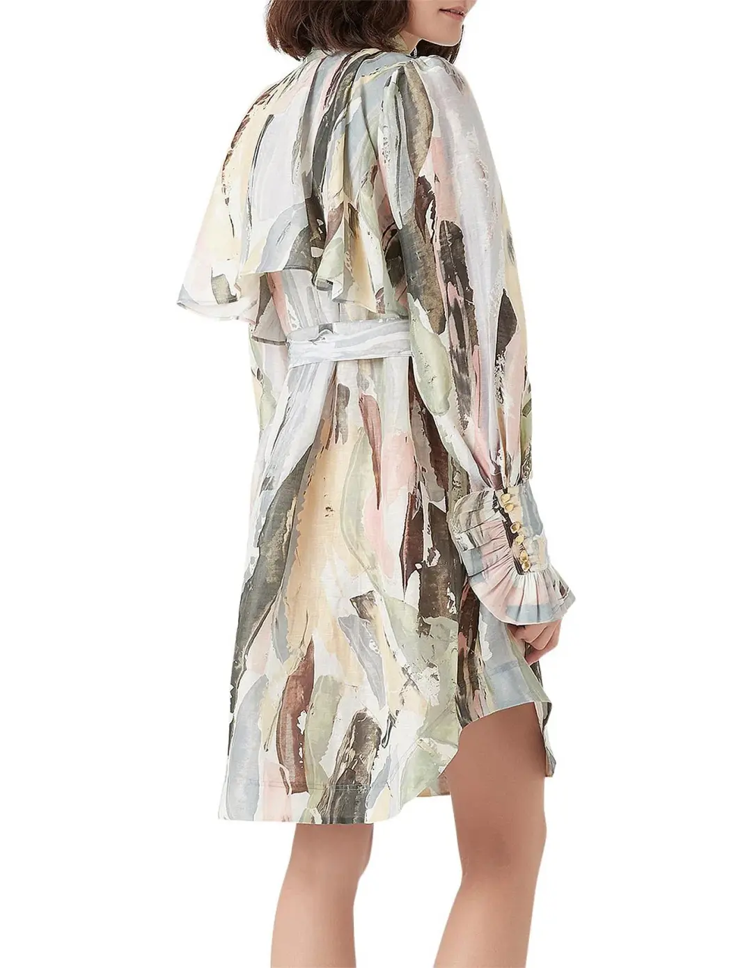 Aje Paperbark Shirt Dress Print Size 12 for rent on The Volte - main image