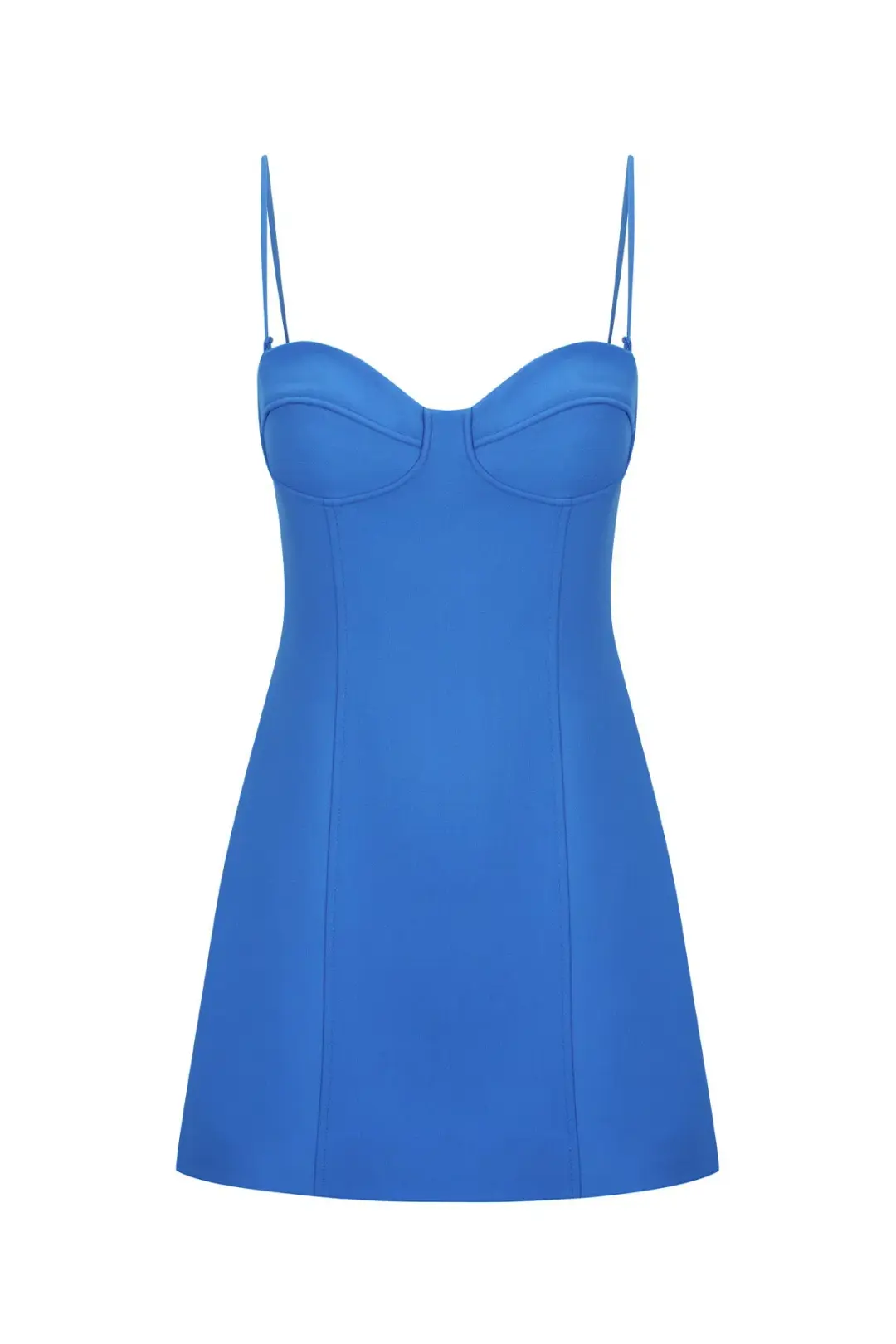 Shona Joy Irena Strapless Corded Bustier Mini Dress Blue Size 8 for rent on The Volte - main image