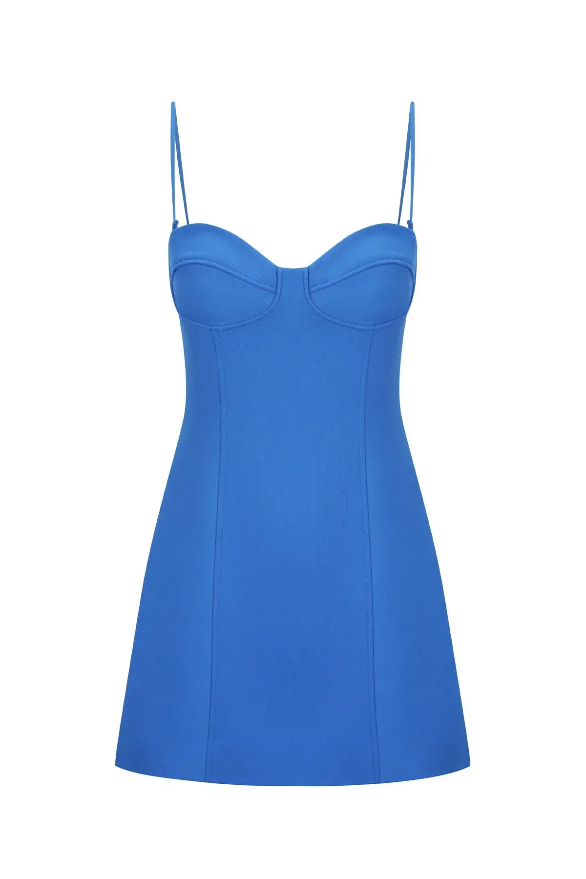 Shona Joy Irena Strapless Corded Bustier Mini Dress Blue Size 8 - Image 4