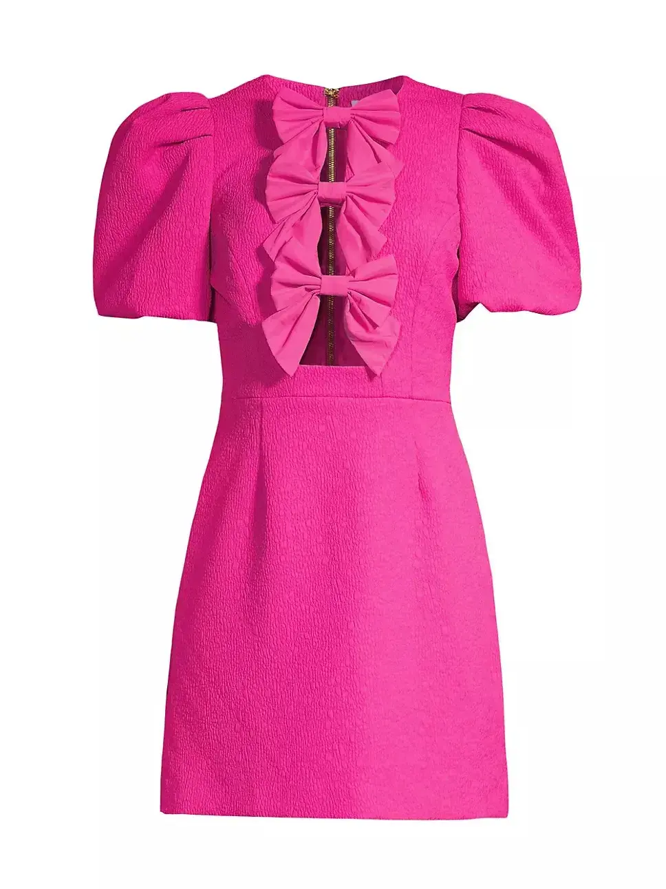 Rebecca Vallance Cecily Bow Mini Dress Hot Pink Size 12 - Image 6