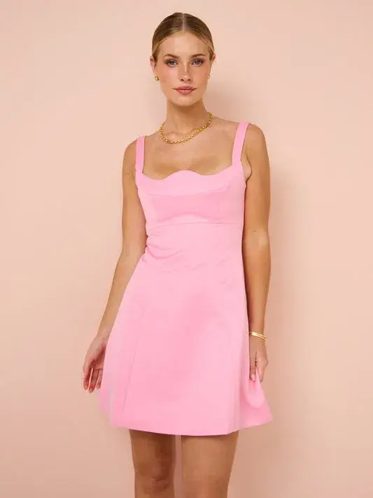Leo Lin Jacinta Mini Dress Bubblegum Size 10 - Image 1