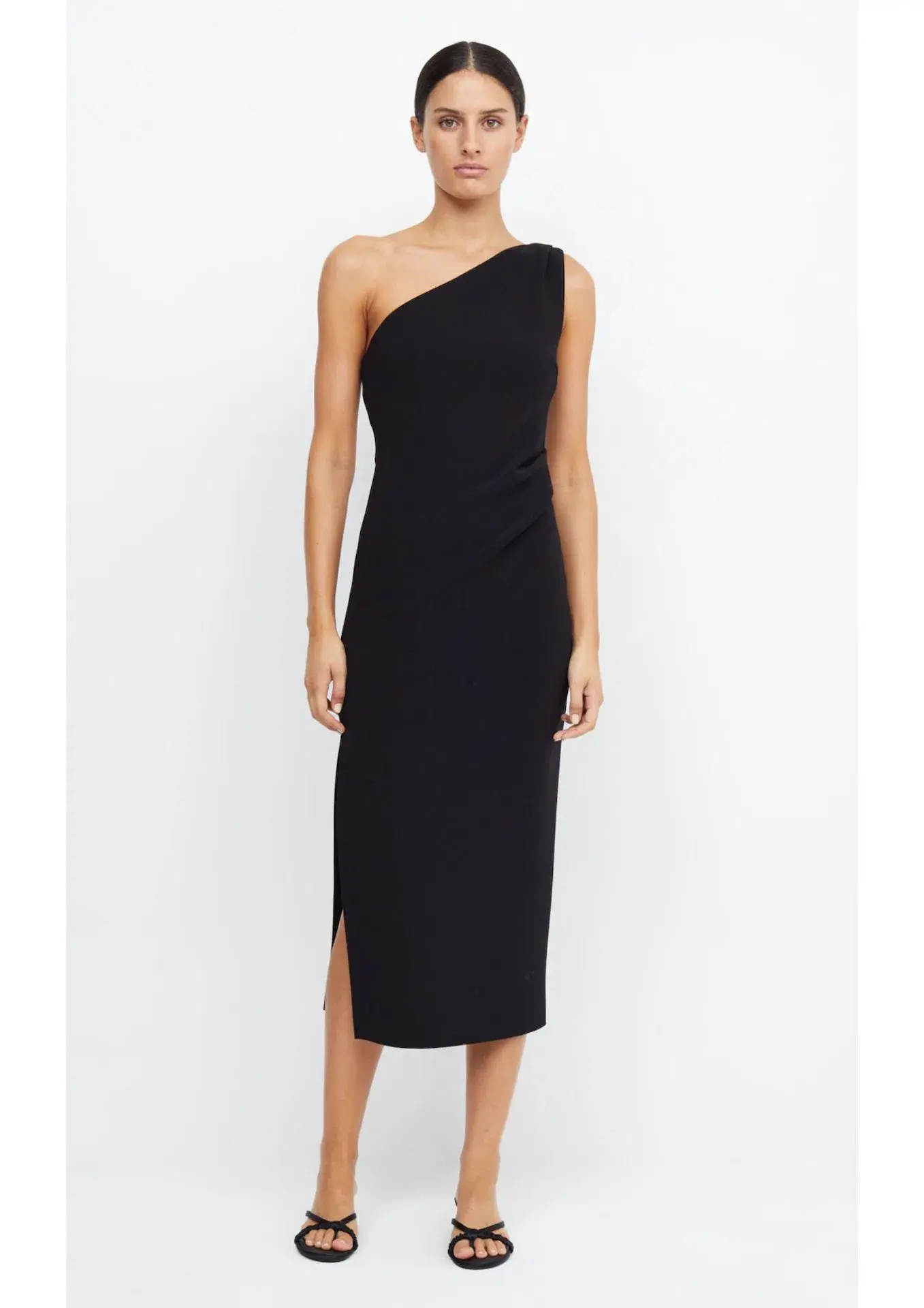 Bec & Bridge Be Mine Asym Midi Dress in Black  - Image 1