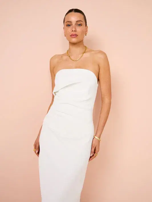 Manning Cartell Fast Forward Strapless Maxi Dress White Size 8 - Image 3