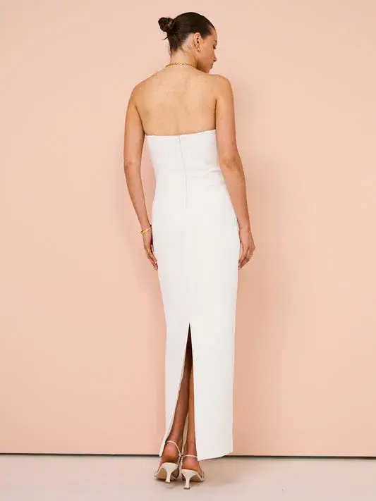 Manning Cartell Fast Forward Strapless Maxi Dress White Size 8 for rent on The Volte - main image