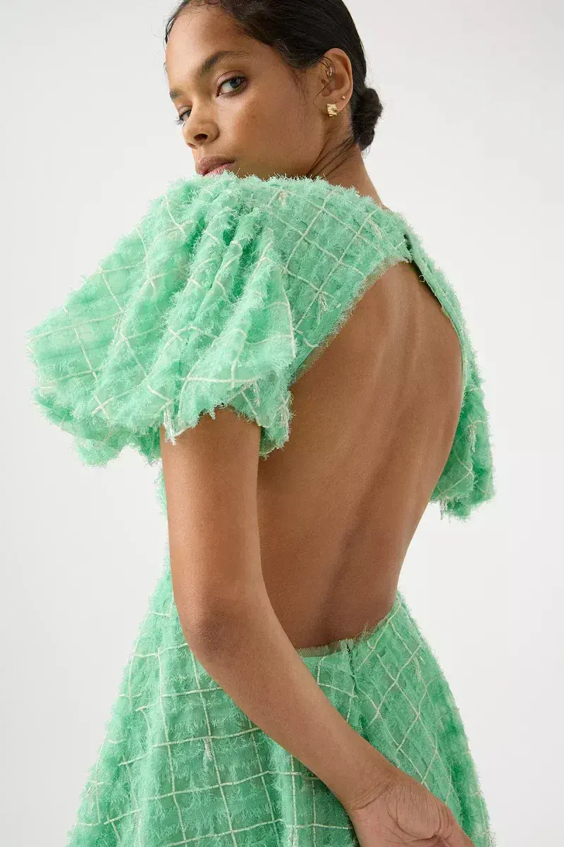 Aje Context Embellished Mini Dress Green Size 8 - Image 3