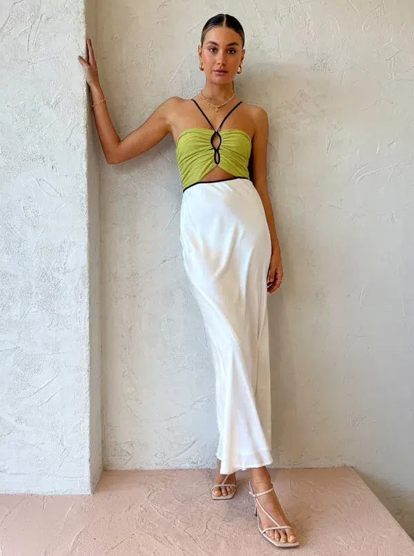 Bec and Bridge Carmen Maxi Dress Multi Size 10 - Image 2