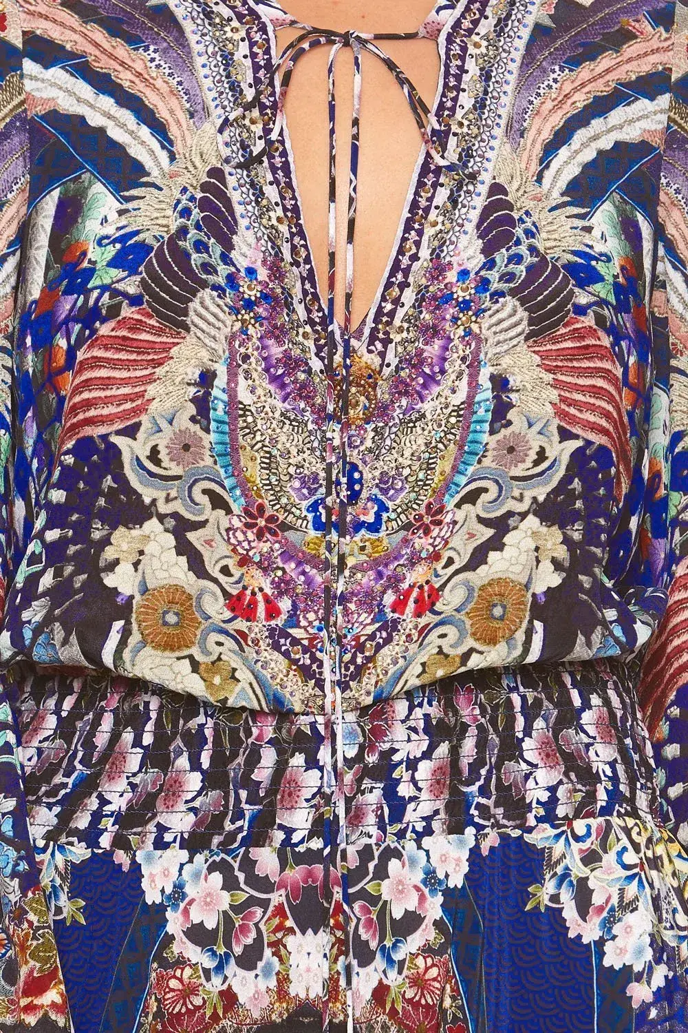 Camilla Darling's Destiny Shirred Relaxed Fit Dress Multi Size M/ AU 12 - Image 10