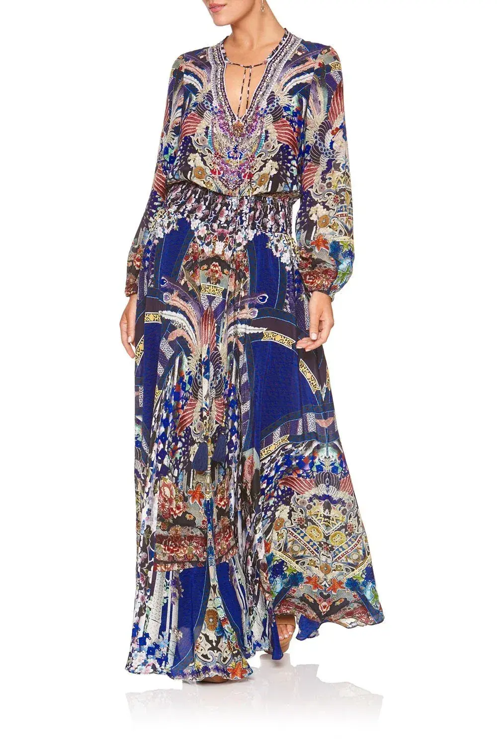 Camilla Darling's Destiny Shirred Relaxed Fit Dress Multi Size M/ AU 12 - Image 2
