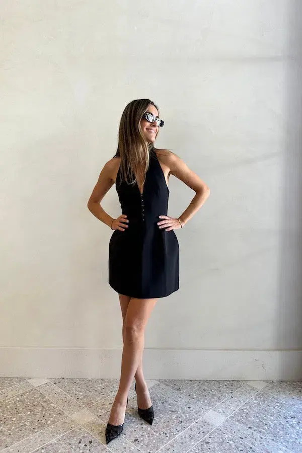 Camilla and Marc Petra Halterneck Mini Dress Black Size 8 - Image 1