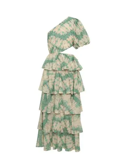 Kivari Mirage One Shoulder Maxi Dress Print Size 12 - Image 4