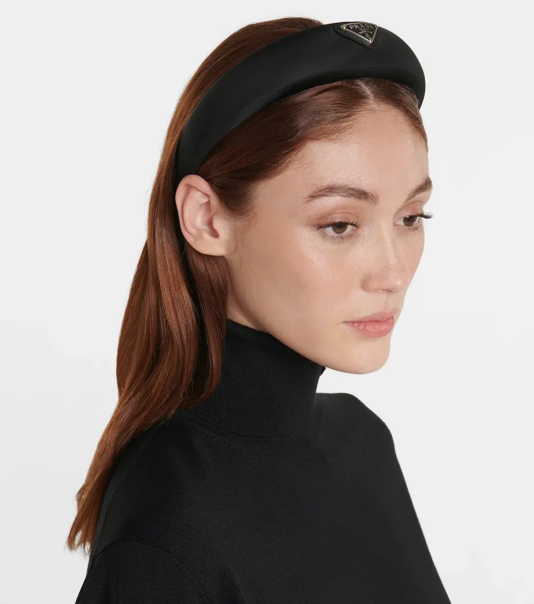 Prada Re-Nylon Headband Black 4CM - Image 3