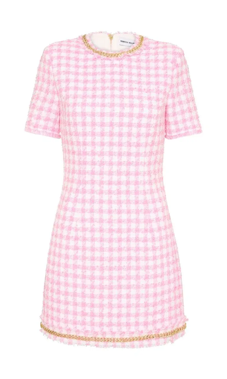 Rebecca Vallance Gabrielle Short Sleeve Mini Dress Pink Size 8 - Image 4