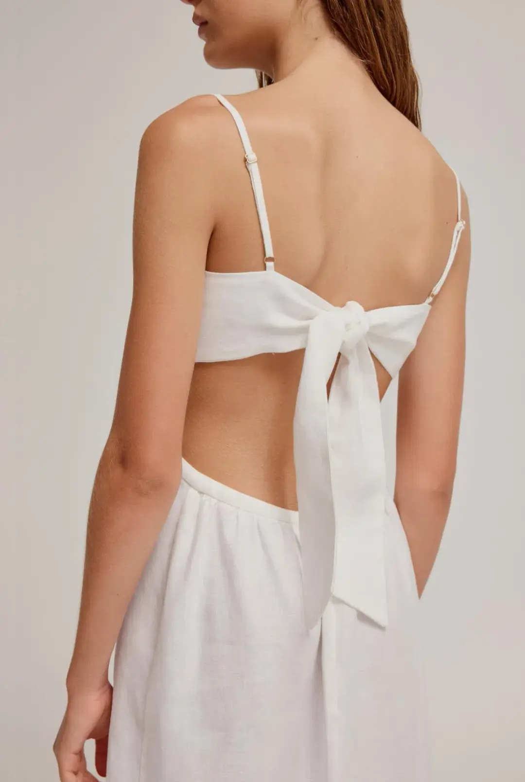 Venroy Tie Back Maxi Dress Milk Size 12 for rent on The Volte - main image