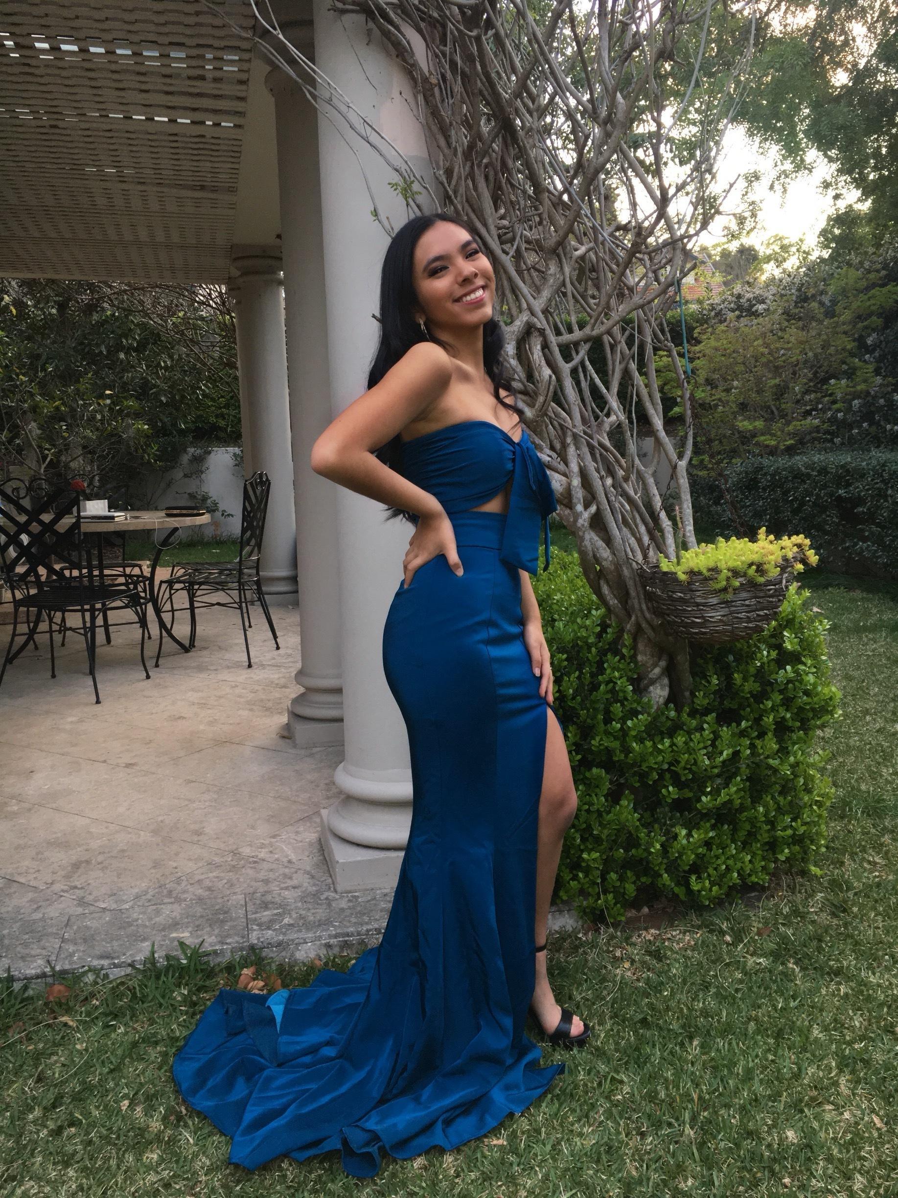 Jadore JX2043 Two Piece Dress Teal Size 4 - Image 3