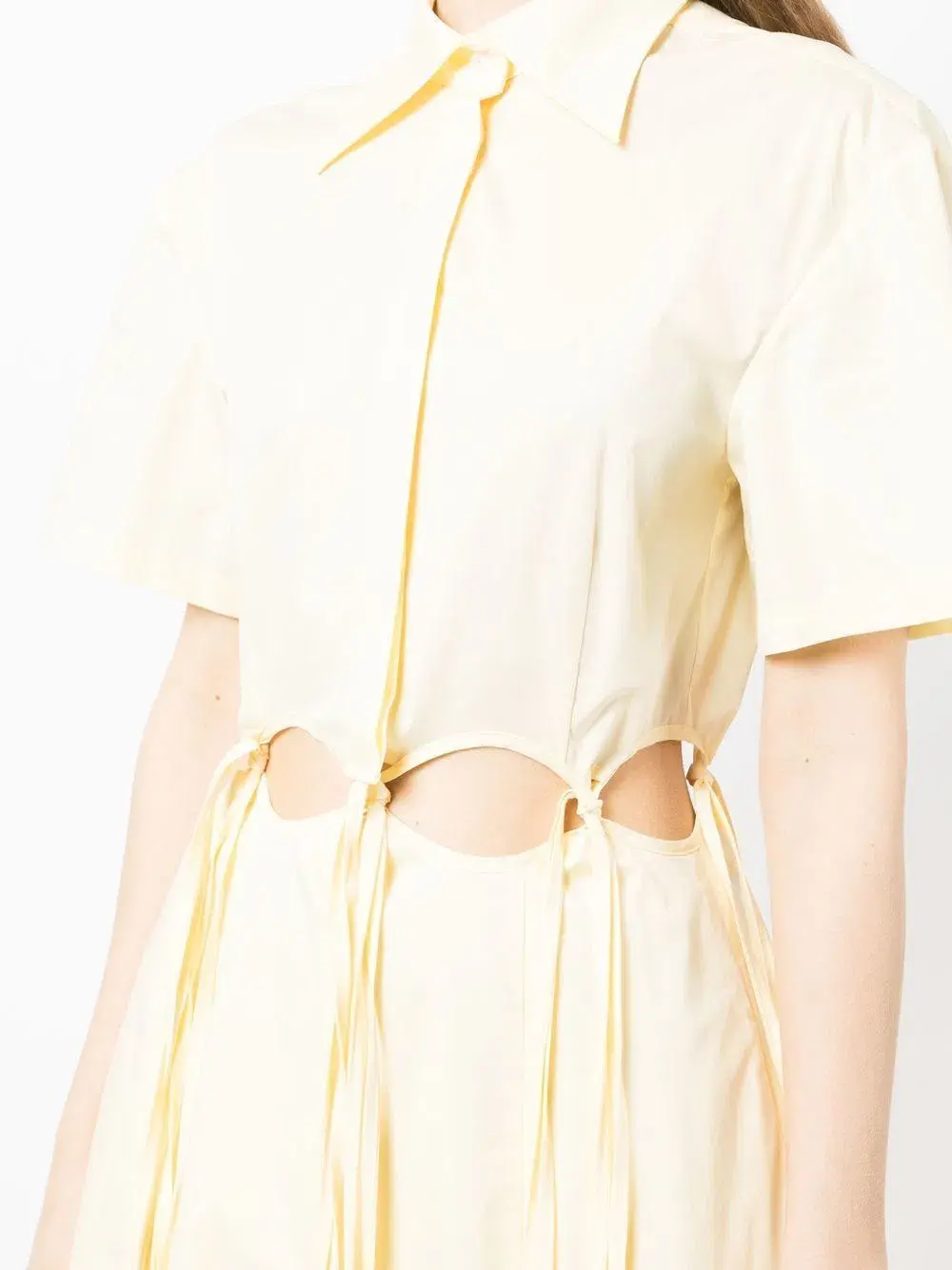 Anna Quan Ondine Cut Out Maxi Dress Sorbet Lemon Yellow Size 8  for rent on The Volte - main image