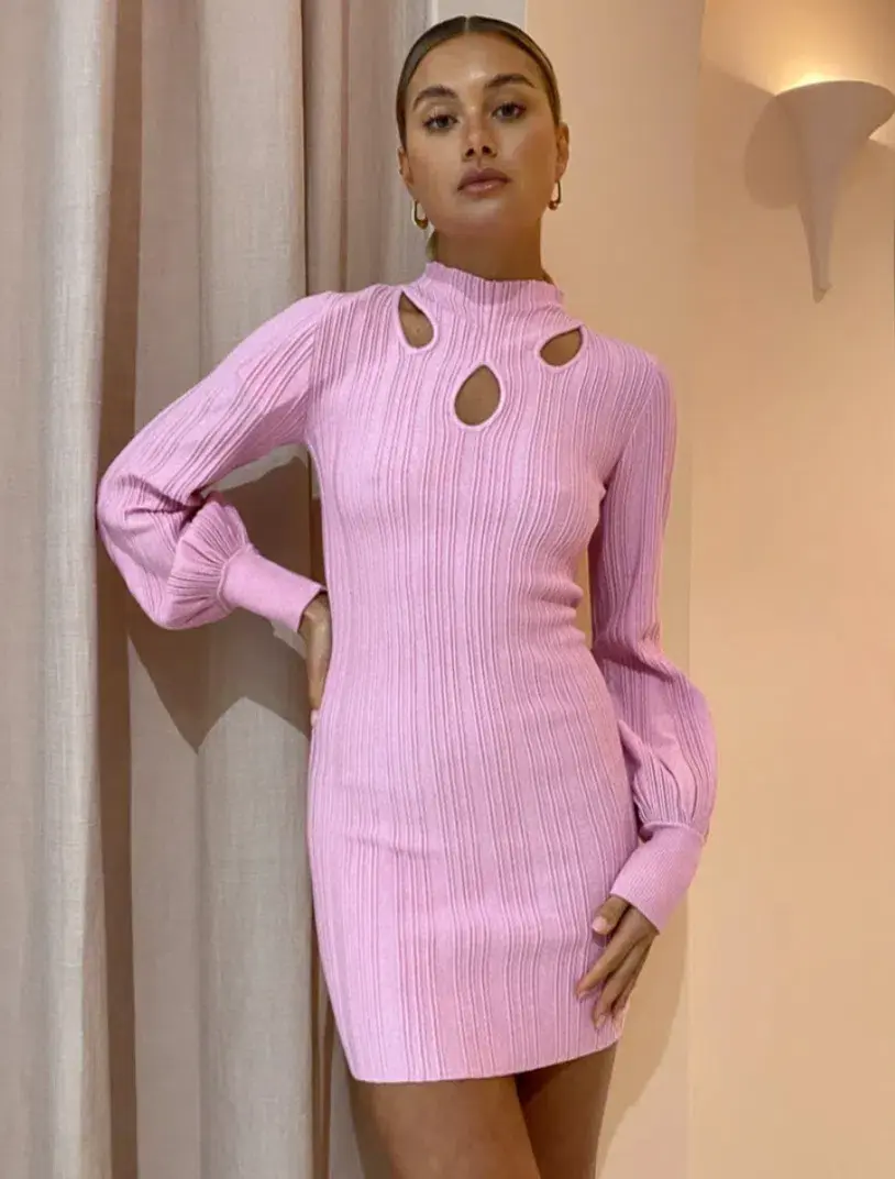 Acler Mary Dress in Candy Pink Size 8 for rent on The Volte - main image