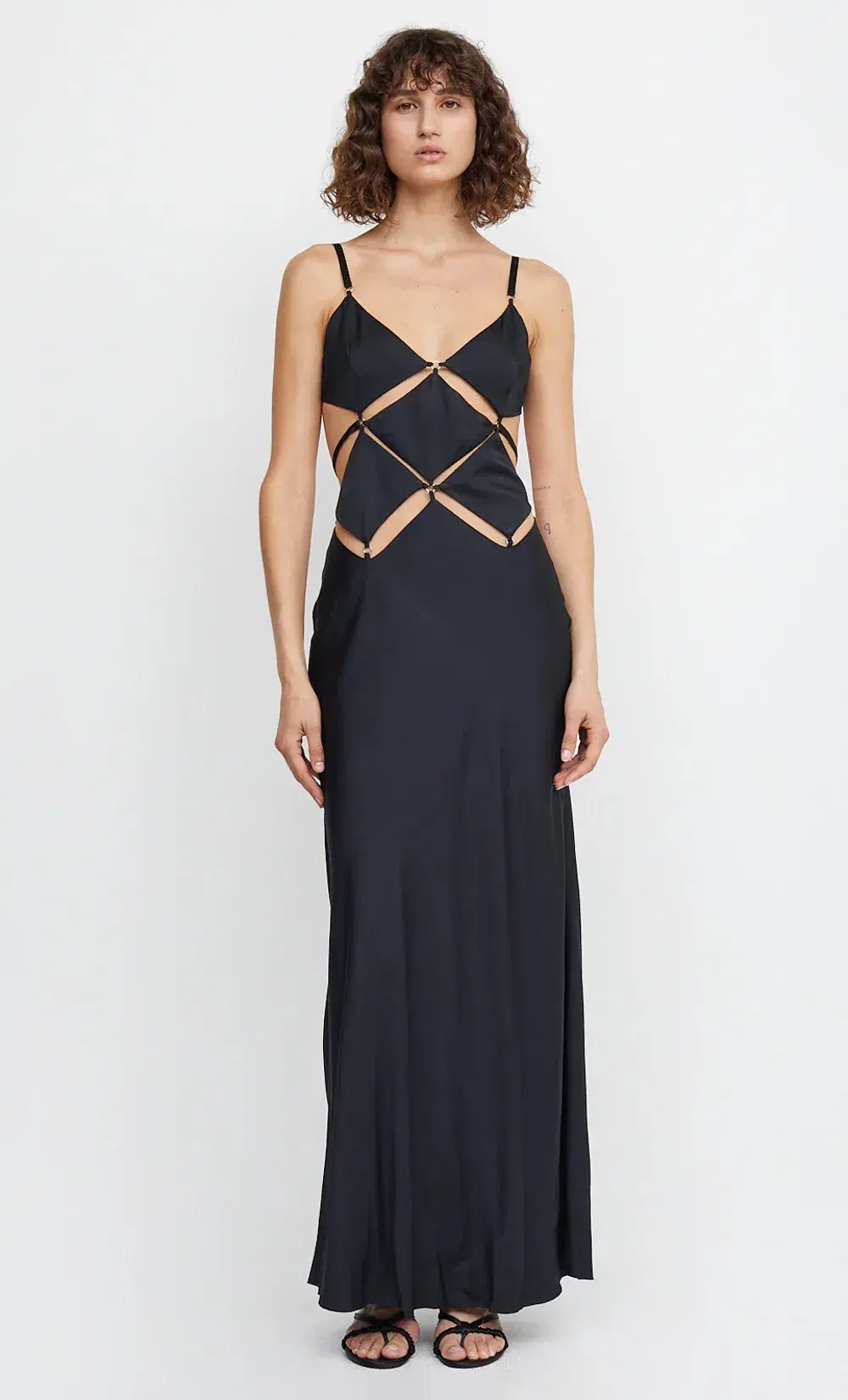 Bec & Bridge Diamond Days Strap Maxi Dress Black Size 8 - Image 2