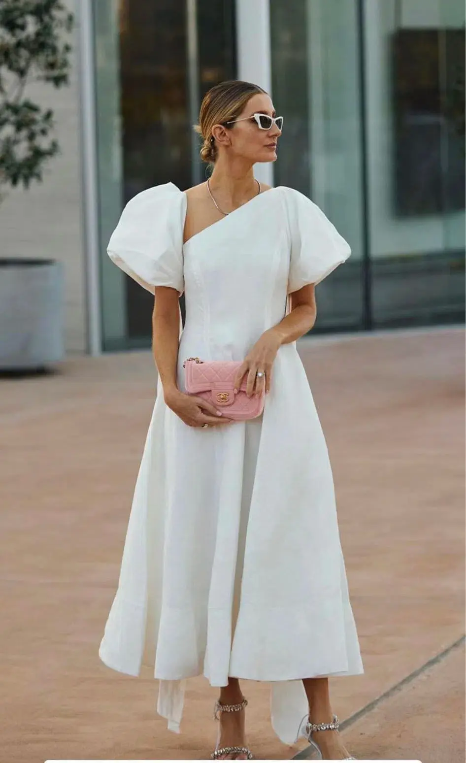 Aje Arista Tulip Sleeve Midi Dress Ivory Size 14  - Image 2