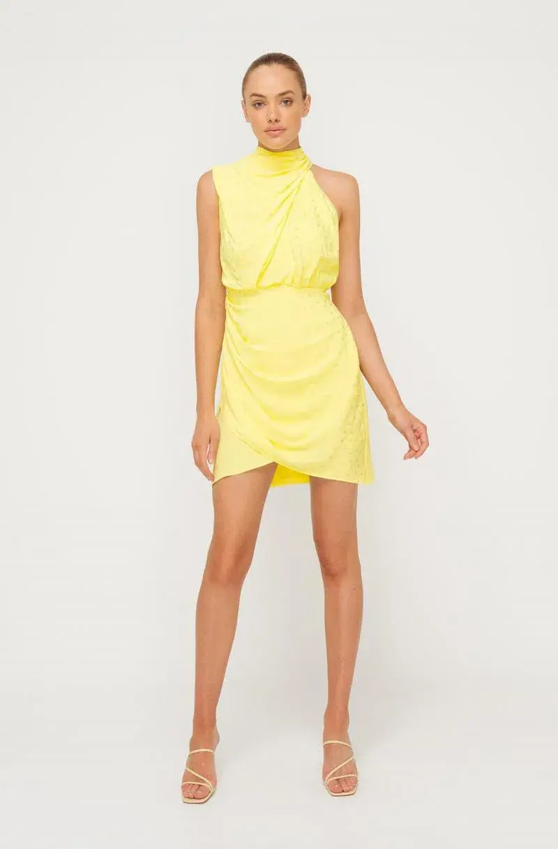 Sheike Gracie Mini Dress Yellow Size 8 - Image 1