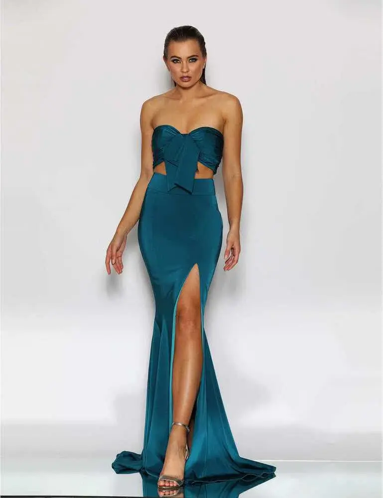 Jadore JX2043 Melinda 2 Piece Formal Dress Green Size 4 - Image 1
