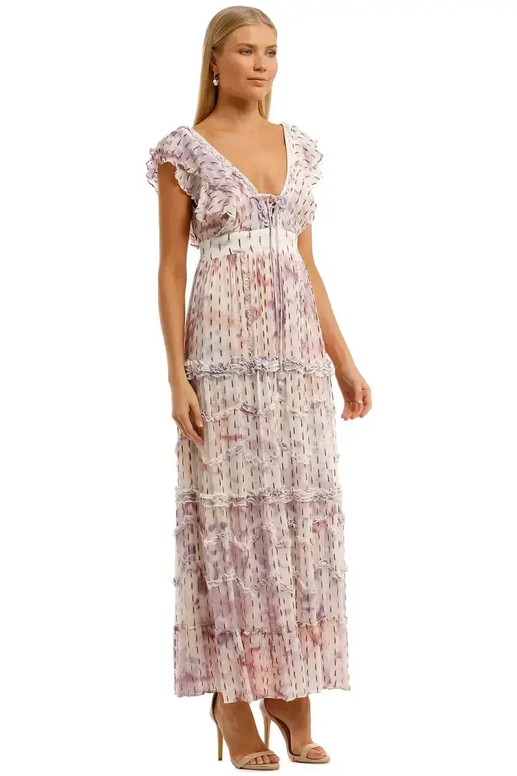 Hemant & Nandita Vivir Long Midi Dress Multi Size 10 - Image 2