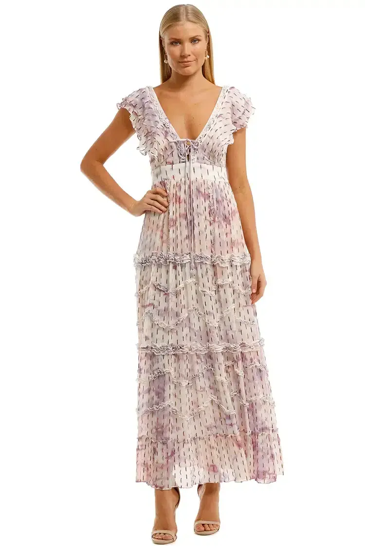 Hemant & Nandita Vivir Long Midi Dress Multi Size 8 - Image 1