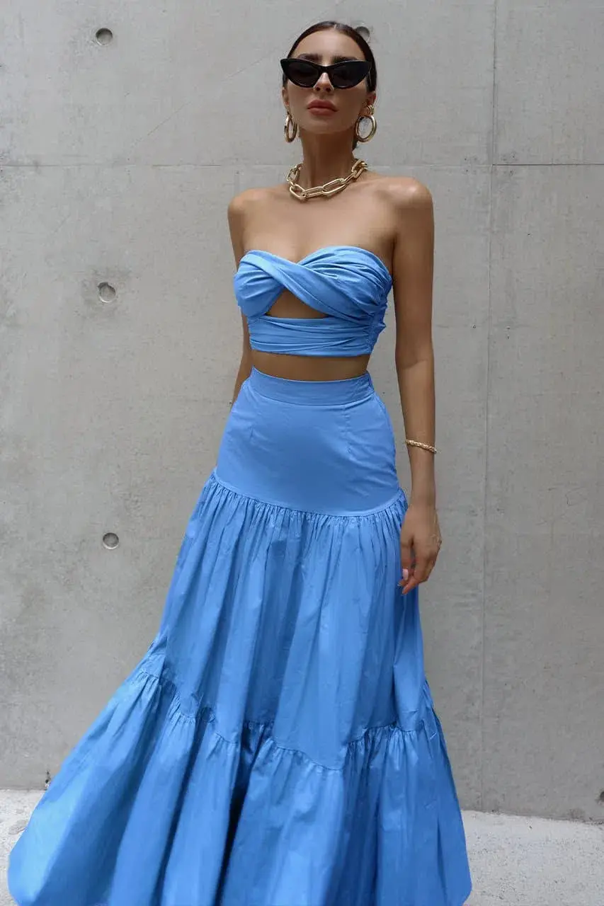 Runway the Label Ayla Set in Periwinkle Blue Size 8 - Image 1