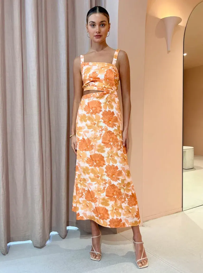 Significant Other Elena Midi Dress In Scarlet Poppy Size 10 for rent on The Volte - main image