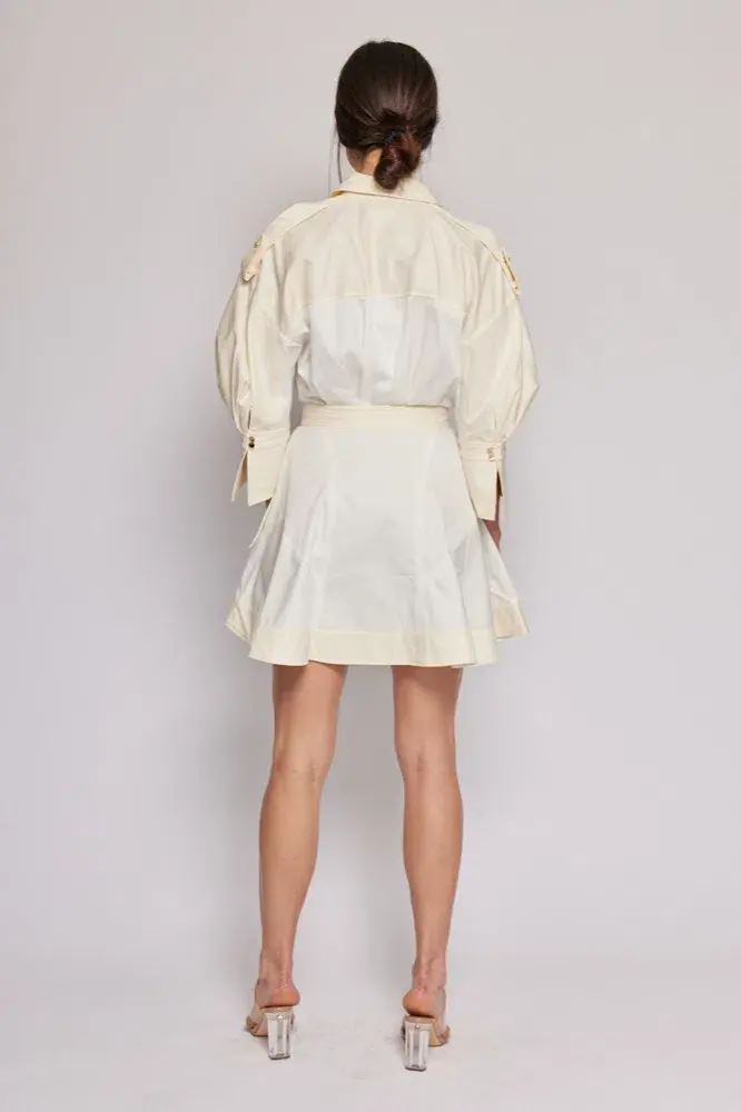 Acler Vienna Dress in Cannoli Cream Mix Size 10 - Image 2