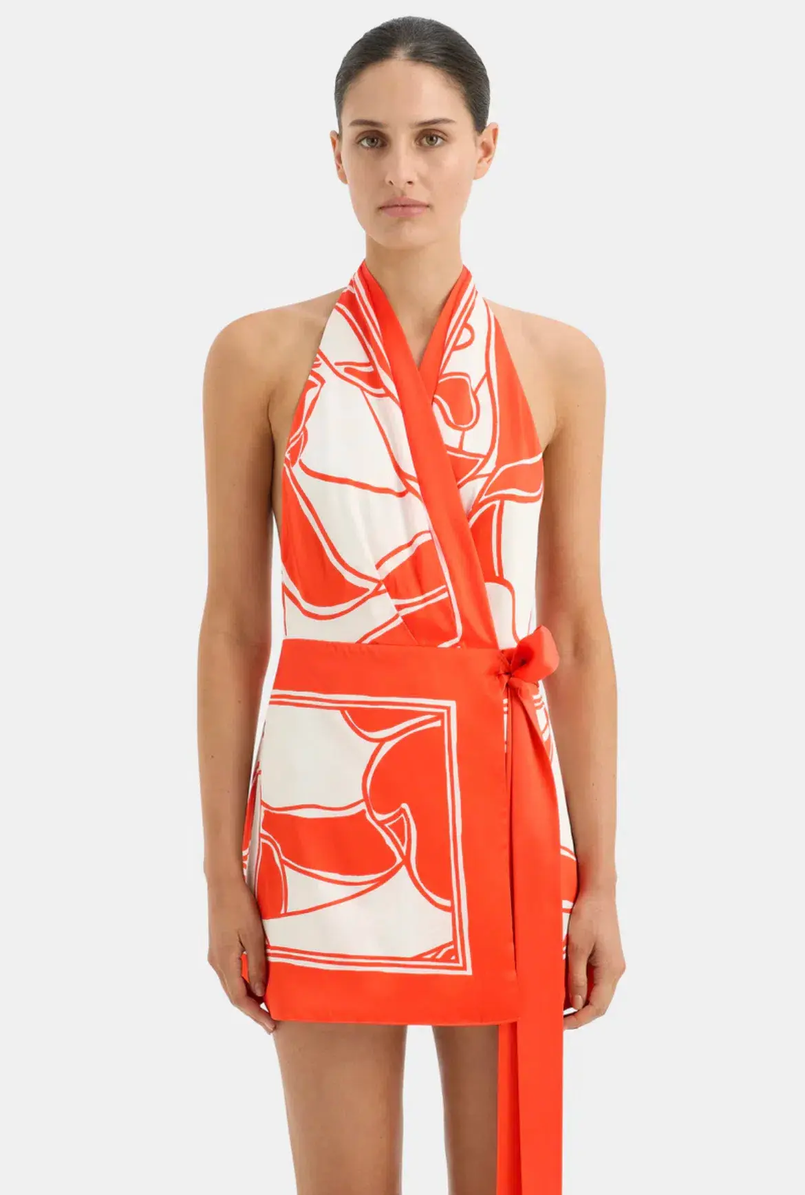 Sir The Label Ramona Halter Tie Mini Dress Mariposa Lily Size 2/Au 10  - Image 3