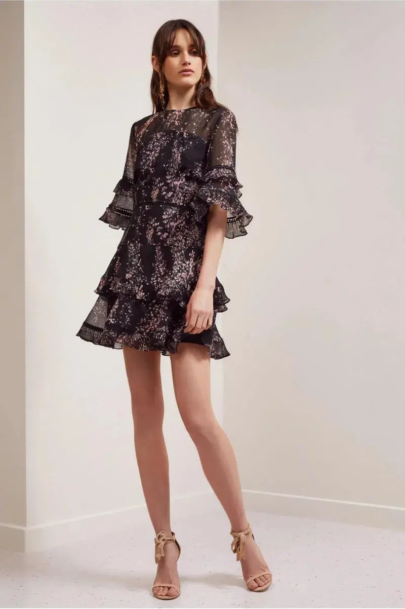 Keepsake the Label Light Up Mini Dress Floral Size 10 - Image 1