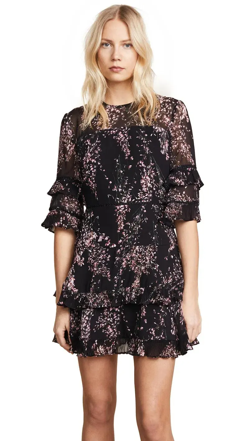 Keepsake the Label Light Up Mini Dress Floral Size 10 - Image 3