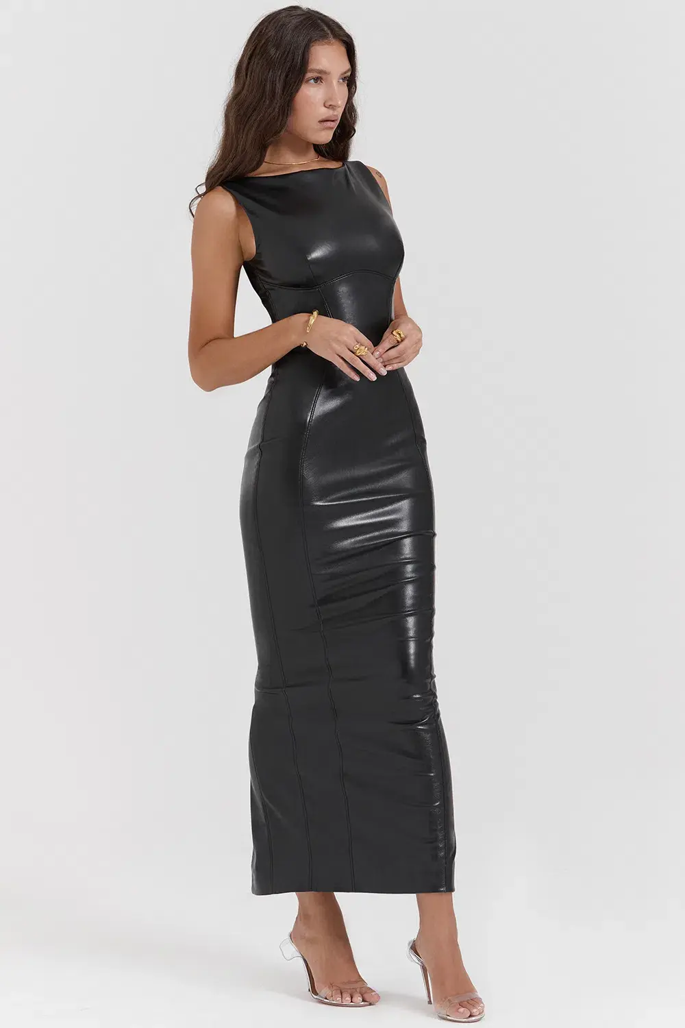 House of CB Sahara Maxi Dress Black Size S/Au 8 - Image 2