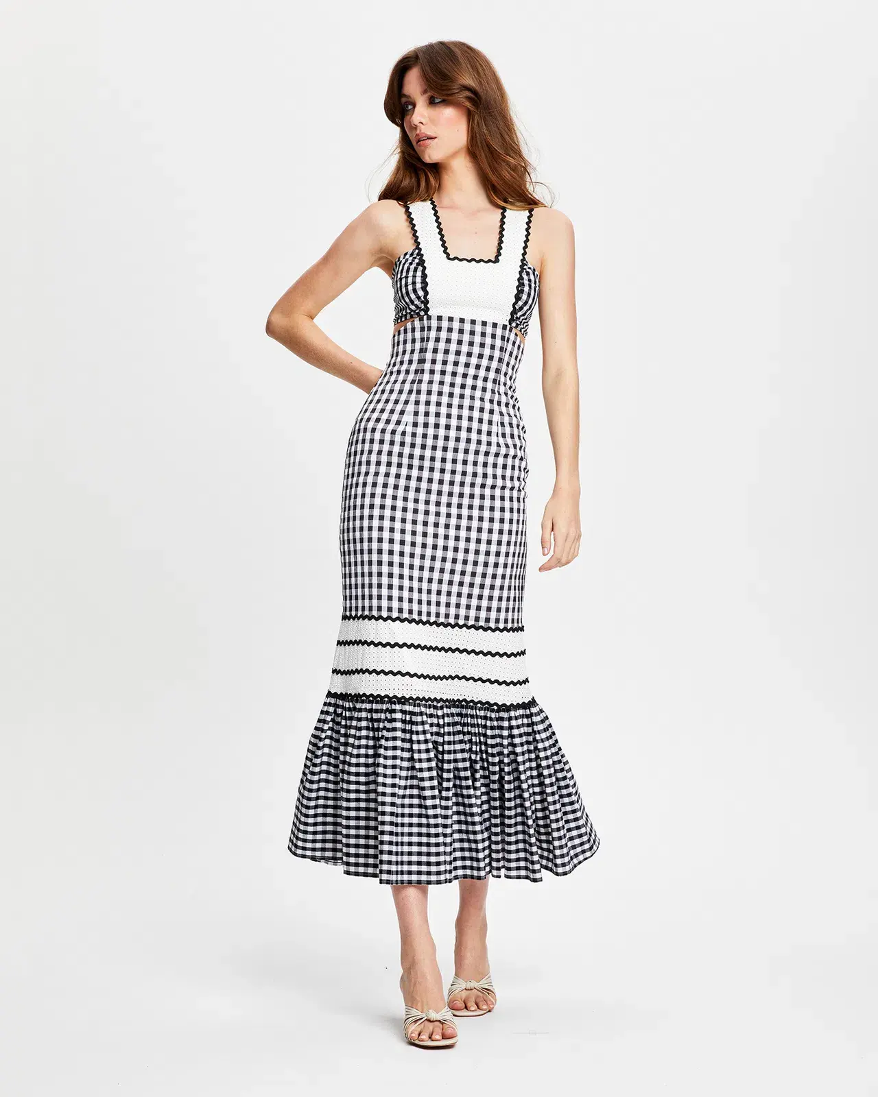 Alice McCall Wild Angels Midi Dress Gingham Size 6 - Image 1